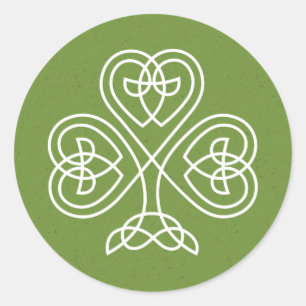 Celtic Knot Kleeblatt Wedding Runder Aufkleber