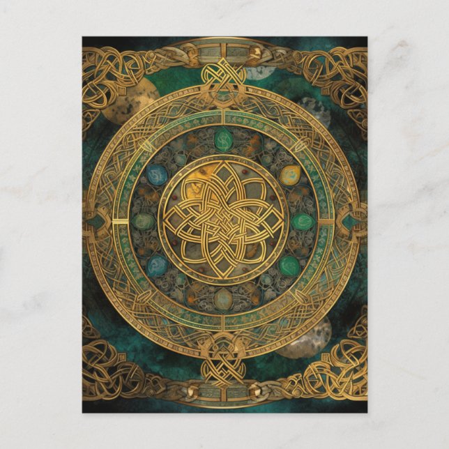 Celtic Knot Knüpfarbeit Postkarte (Vorderseite)