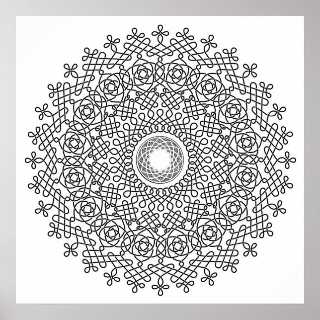 Celtic Knot Mandala 1 Poster (Vorne)