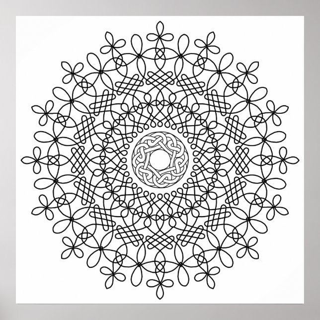 Celtic Knot Mandala 2 Poster (Vorne)