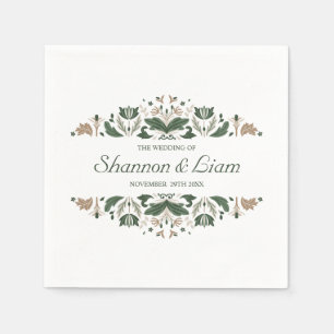 Celtic Knot Moderne florale Irish Custom Wedding Serviette
