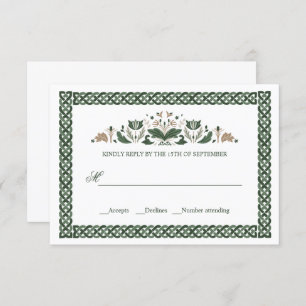 Celtic Knot   Moderne Hochzeit mit irischer Flora Einladung