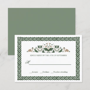 Celtic Knot   Moderne Hochzeit mit irischer Flora Einladung