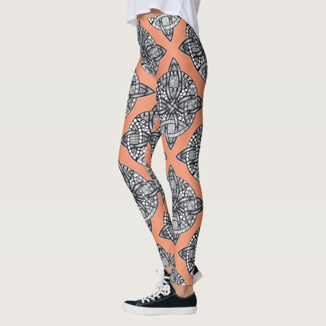 Celtic Knot Muster in Ihrer Farbwahl Leggings (Links)