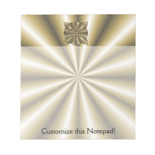 Celtic Knot Original Art Metallic Gold Notizblock