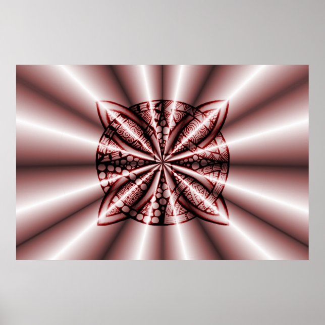 Celtic Knot Original Unique Red Poster (Vorne)