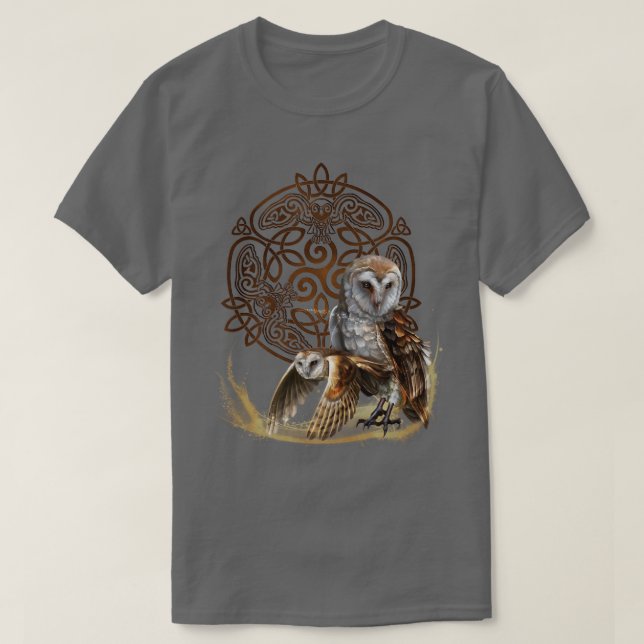 Celtic Knot Owl T - Shirt (Design vorne)