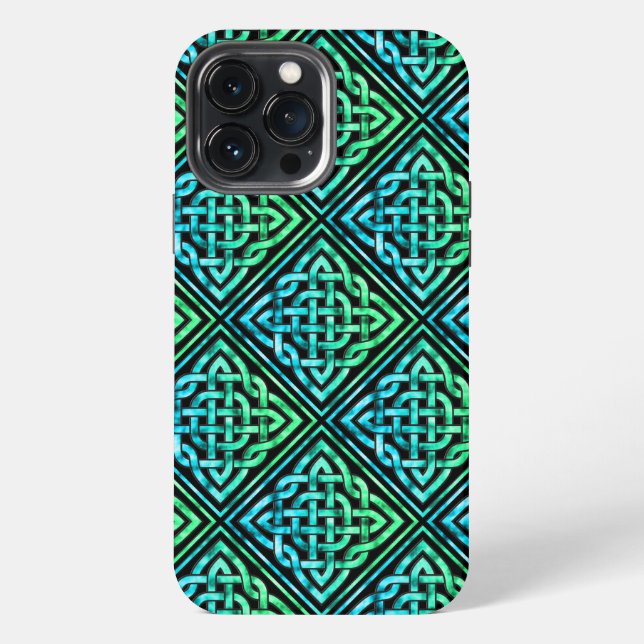 Celtic Knot Pattern iPhone 13 Pro Max Fall Hülle (Rückseite)