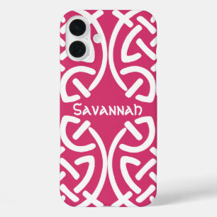 Celtic Knot Pattern Jedes farbige Personalisierte iPhone 16 Plus Hülle