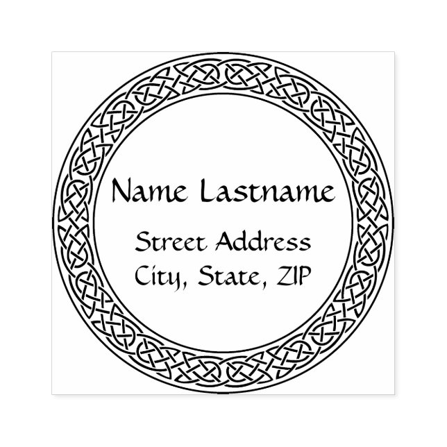 Celtic Knot personalisierte Gummi-Briefmarke Gummistempel (Prägung)