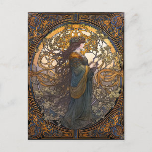 Celtic Knot Queen Colorful Knüpfarbeit Postkarte