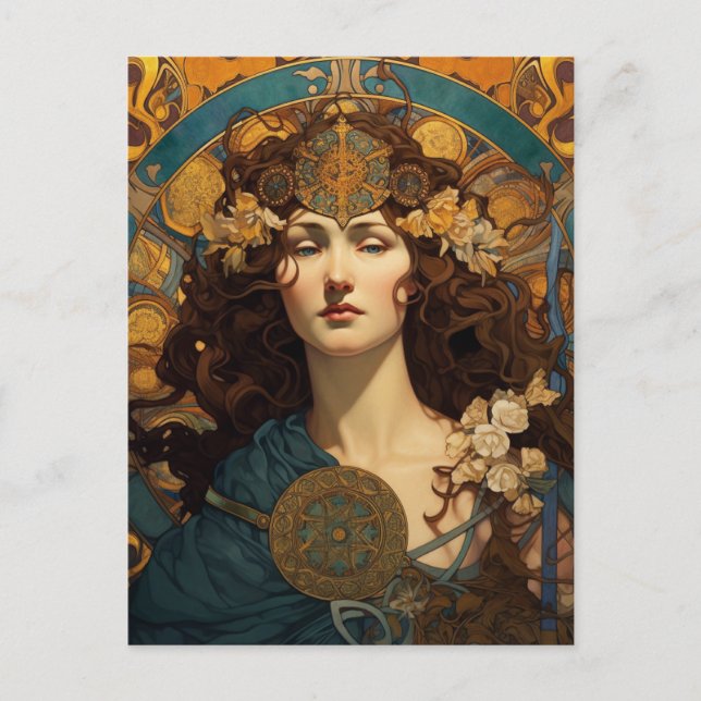 Celtic Knot Queen Colorful Knüpfarbeit Postkarte (Vorderseite)