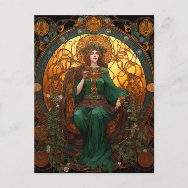 Celtic Knot Queen Colorful Knüpfarbeit Postkarte (Vorderseite)