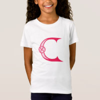 Celtic Knot Red Alphabet C T - Shirt