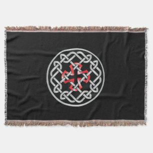 Celtic Knot Red Metallic Blanket Decke