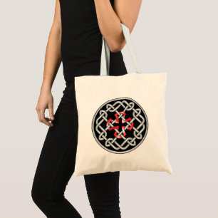 Celtic Knot Red Metallic Budget Tasche