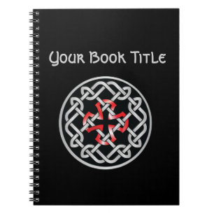 Celtic Knot Red Metallic individualisierbares Note Notizblock