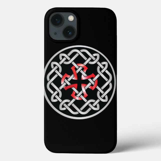 Celtic Knot Red Metallic iPad Case (Rückseite)