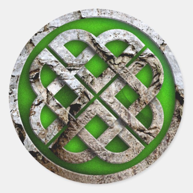 celtic knot runder aufkleber (Vorderseite)