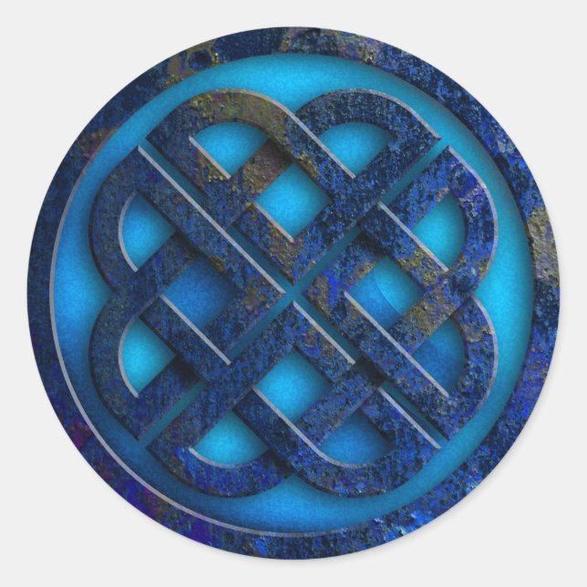 celtic knot runder aufkleber (Vorderseite)