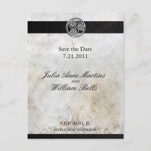 Celtic Knot Save the Date Postkarten (Vorderseite)