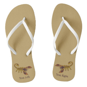 Celtic Knot Scorpion Flip Flops
