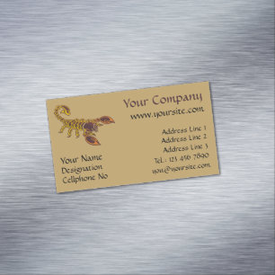 Celtic Knot Scorpion Magnetische Visitenkarte