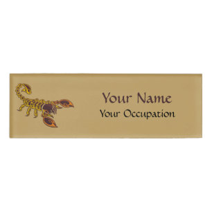 Celtic Knot Scorpion Namenschild