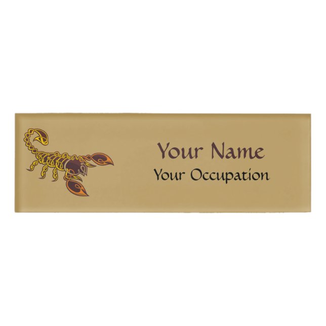 Celtic Knot Scorpion Namenschild (Vorderseite)