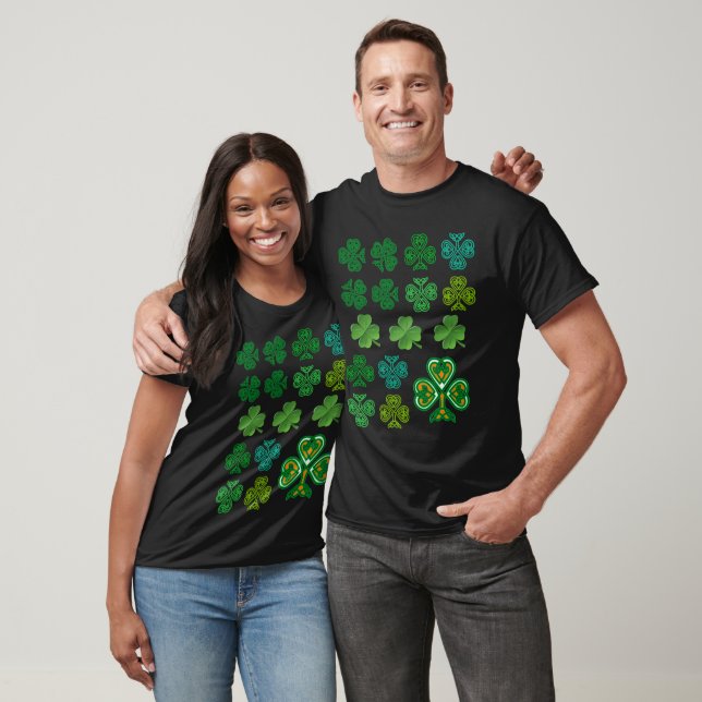 Celtic Knot Shamrocks Clover St. Patricks Day  T-Shirt (Unisex)