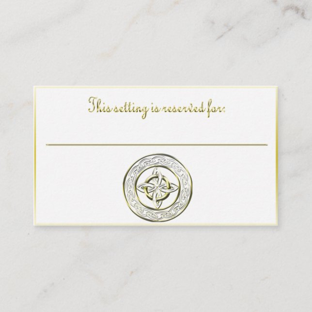 Celtic Knot table Reservierungskarte Platzkarte (Vorderseite)
