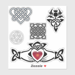 Celtic Knot Thistle Claddagh Vinyl Cutout Aufkleber