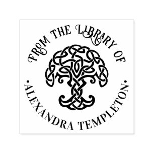 Celtic Knot Tree of Life #1P Library Name Permastempel