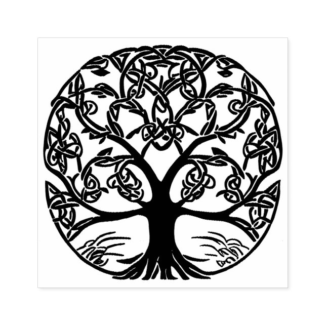 Celtic Knot Tree of Life Design Gummistempel (Prägung)