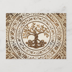 Celtic Knot Tree of life - Yggdrasil Postkarte
