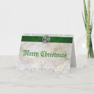 Celtic Knot Triskelion Red Christmas Card Feiertagskarte