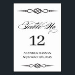 Celtic Knot Wedding Table Number Card Tischnummer<br><div class="desc">Add a touch of timeless heritage to your reception décor with this elegant Celtic Knot Wedding Table Number Card, featuring a refined Celtic knotwork arrow design element and clean “Table No.” typography. Designed in a classic black and white minimalist style, this table number card blends traditional Celtic symbolism with modern...</div>