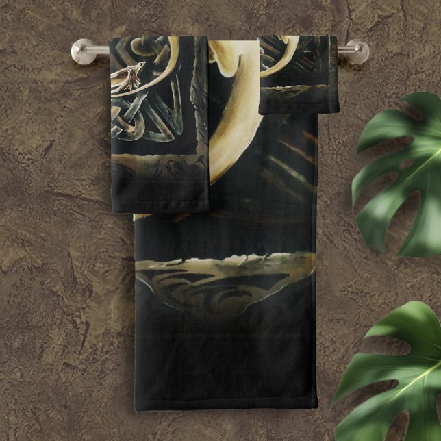 Celtic Knot Work Cream Dragon Badhandtuch Set (Von Creator hochgeladen)