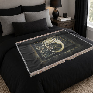 Celtic Knot Work Cream Dragon Decke