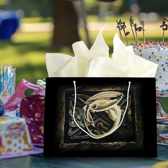 Celtic Knot Work Cream Dragon Große Geschenktüte (Von Creator hochgeladen)