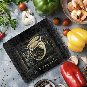 Celtic Knot Work Cream Dragon Schneidebrett