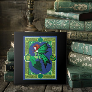 Celtic Knot Work Green Fairy Fliese