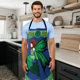 Celtic Knot Work Green Fairy Schürze