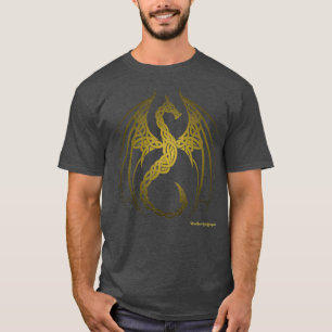 Celtic Knoten Dragon Gold T-Shirt