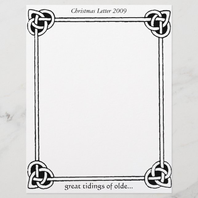 Celtic Knots Vintage Weihnachtsbrief 2009 (Vorderseite)