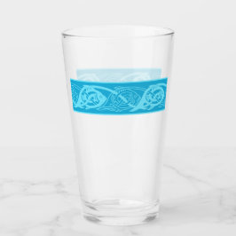 Celtic Knotwork Fish in Blue Glas