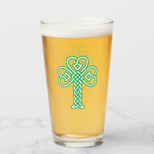 Celtic Knüpfarbeit Kleeblatt Glas