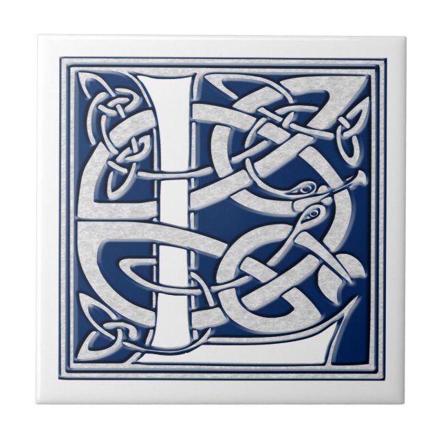 Celtic L Monogram Fliese (Vorderseite)