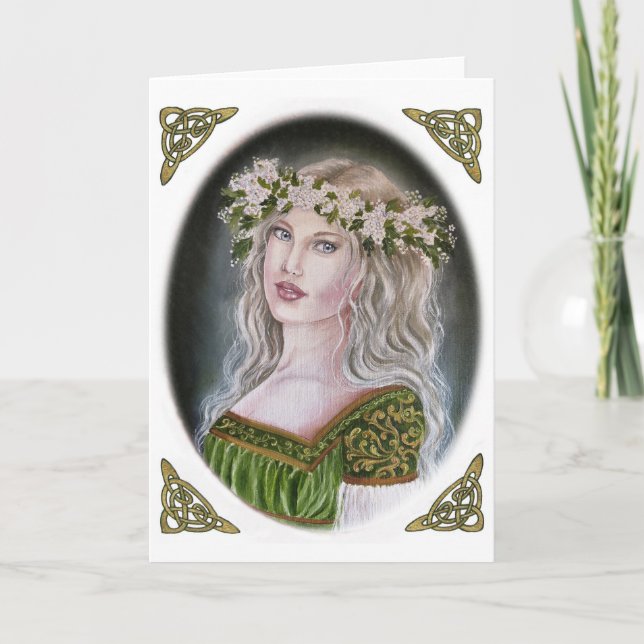 Celtic Lady, Guinevere Grußkarte Karte (Vorderseite)