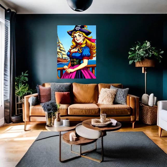 Celtic Lady Pirate | AI Art Poster (Von Creator hochgeladen)